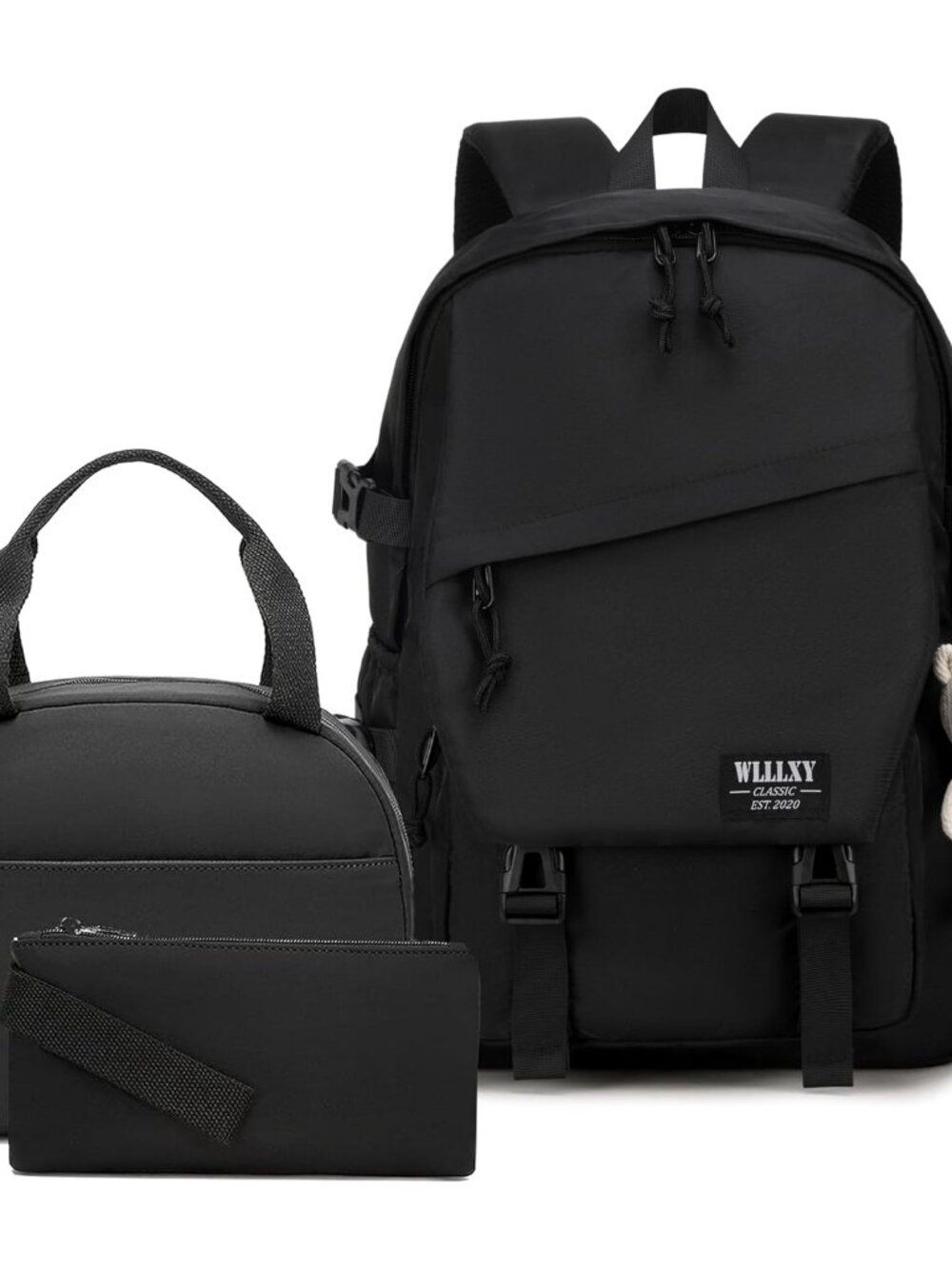 College Laptop Backpack for Men Women 3 PCS Set Bookbag Large School Backpacks w